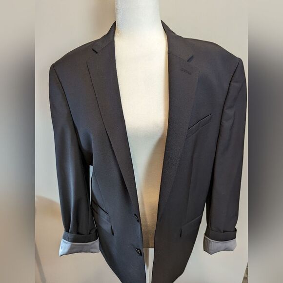 Two button Men's Express black blazer jacket but can be unisex size 42R … - Picture 5 of 11
